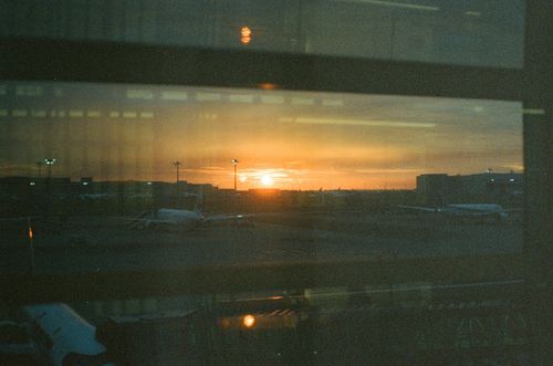 Sunset, Hong Kong airport