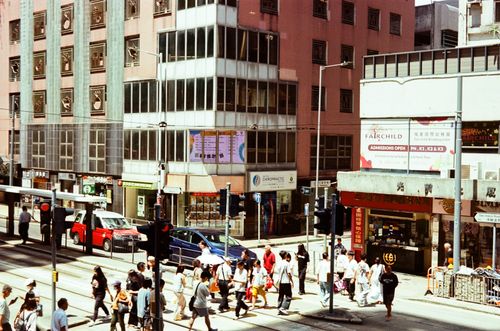 Wan Chai street crossing, Hong Kong
