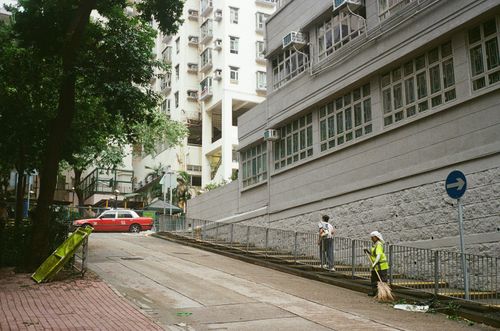 Post Typhoon Hong Kong, cleaners, Sai Ying Pun
