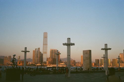 Sun Yat Sen Park, view to ICC, Hong Kong