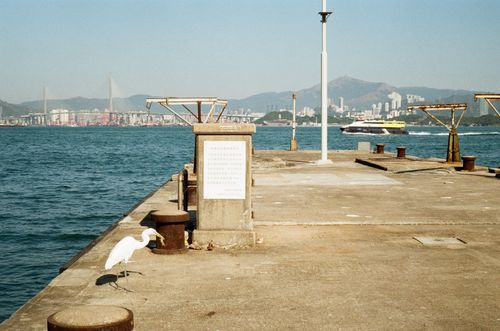 Crane along the Western Island harbour front, Hong Kong