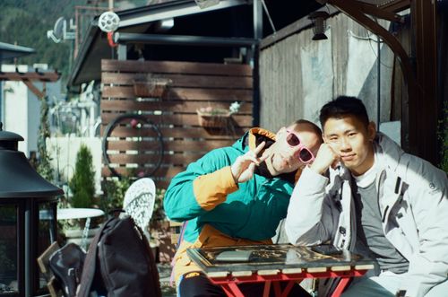 Resting at cafe, Gero, Japan