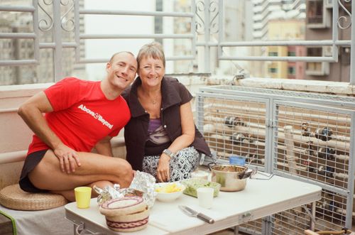 Rooftop barbecue shenanigans, Hong Kong