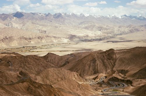 Panlong "Ancient" Road -- a service road, Xinjiang, China