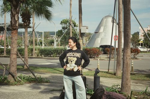 Woman, Taitung train station, Taiwan