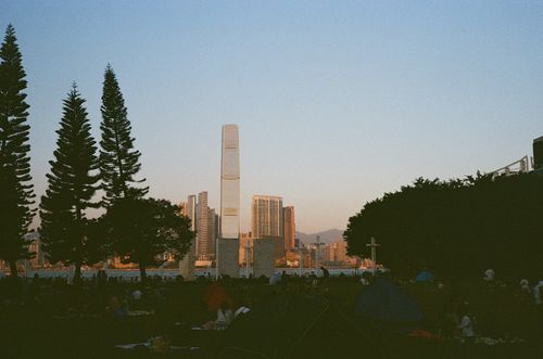 Sun Yat Sen Park, view to ICC, Hong Kong