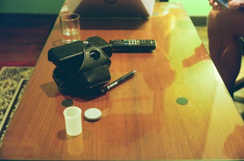 Test shot in Hong Kong; the table at home