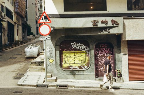 Soho, Hong Kong, view from a coffee shop take 2