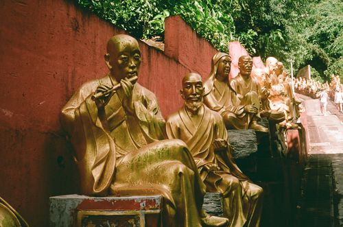 Thousand Buddha Hike. Sha Tin, Hong Kong
